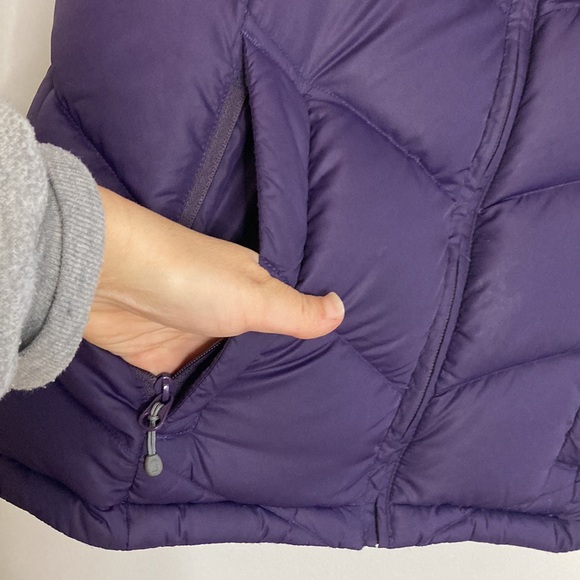 MEC Vest Womens XS Purple Softshell Goose Down Chevron Puffy Quilted Layer - Picture 7 of 15